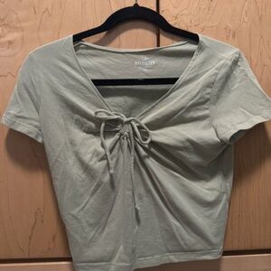 Hollister sage green blouse